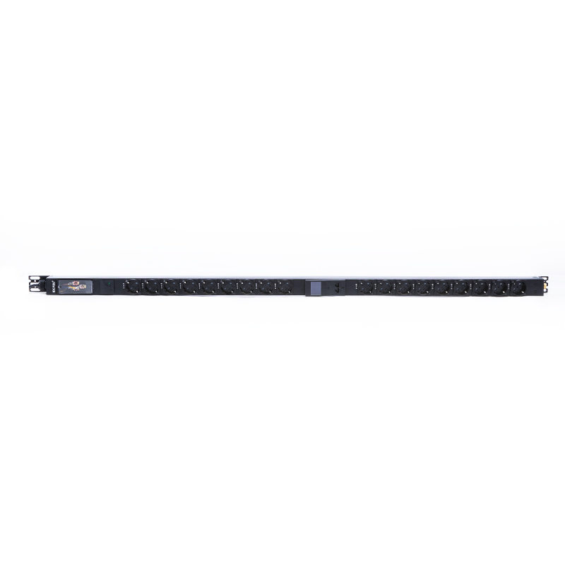 18 Outlet Jerman 1U Surge Protection Hot Swappable RS485 Metered Rack PDU