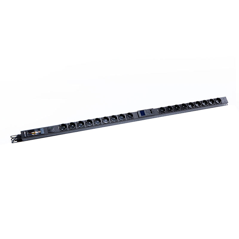 18 Outlet Jerman 1U Surge Protection Hot Swappable RS485 Metered Rack PDU