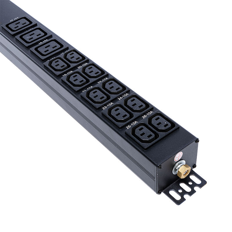 Rak Pintar TCP/IP PDU 26 Outlet IEC C13 /C19 1.5U Pemutus Litar Magnetik Cecair Menegak