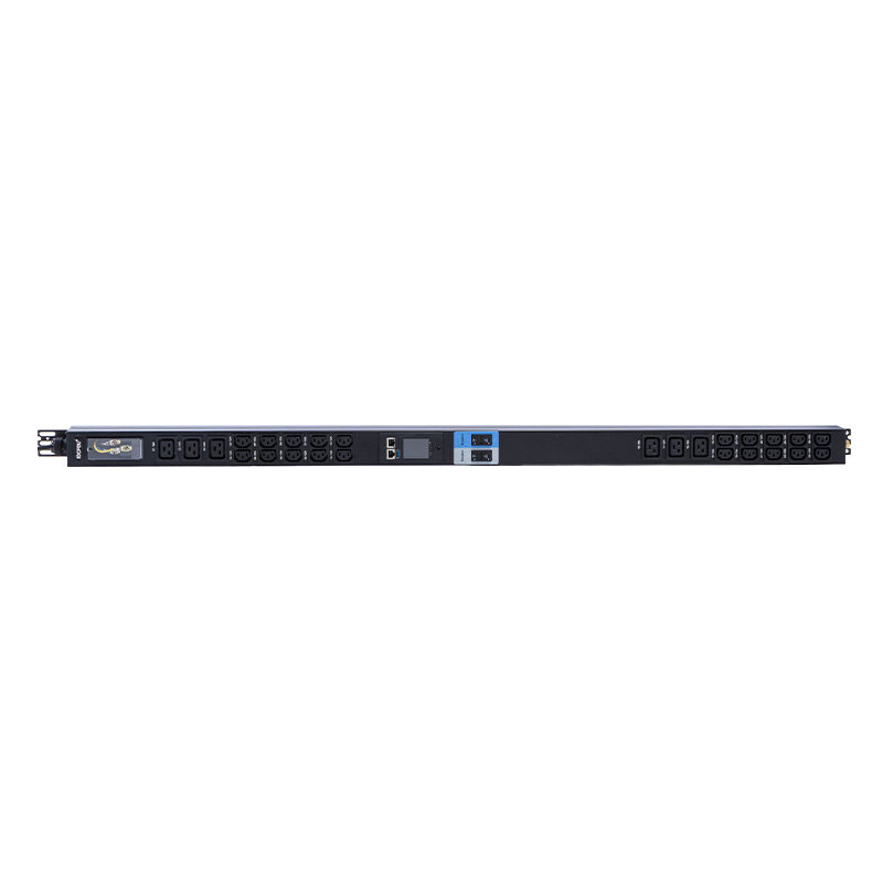 Rak Pintar TCP/IP PDU 26 Outlet IEC C13 /C19 1.5U Pemutus Litar Magnetik Cecair Menegak