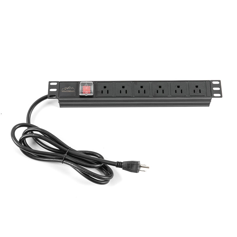 6 cara US Horizontal Switched Rack Pdu 1U